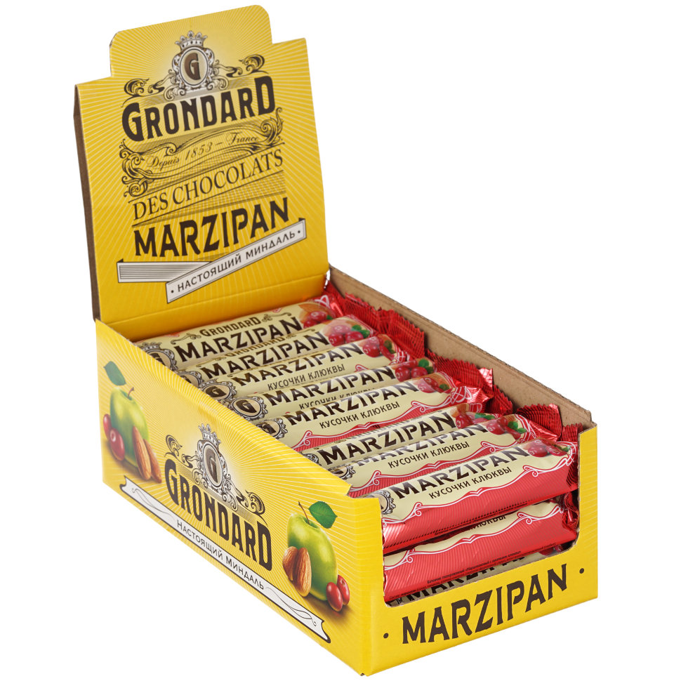  TM Grondard     (8415) Батончики глазированные Марципановые Клюква, (24шт по 50г)    в Люберцах