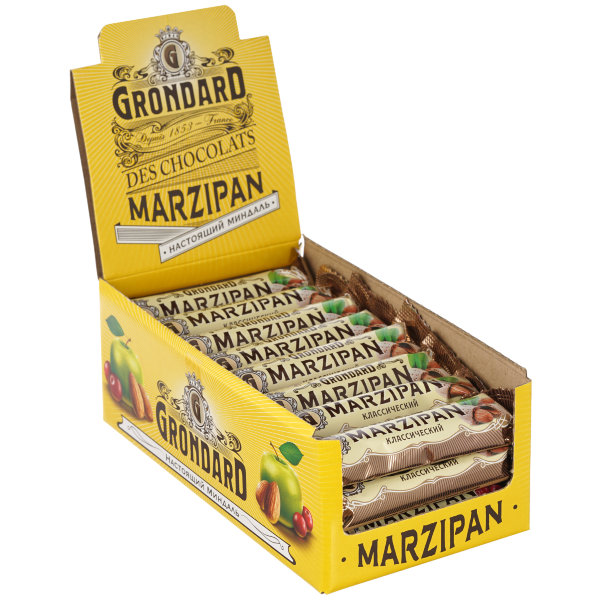 №1 TM Grondard     (9389) Батончики глазированные Марципановые Классика, (24шт по 50г)      в Люберцах