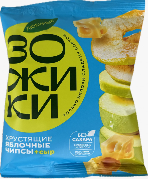 №1 Зожики Яблочные чипсы с сыром, 25г  в Люберцах