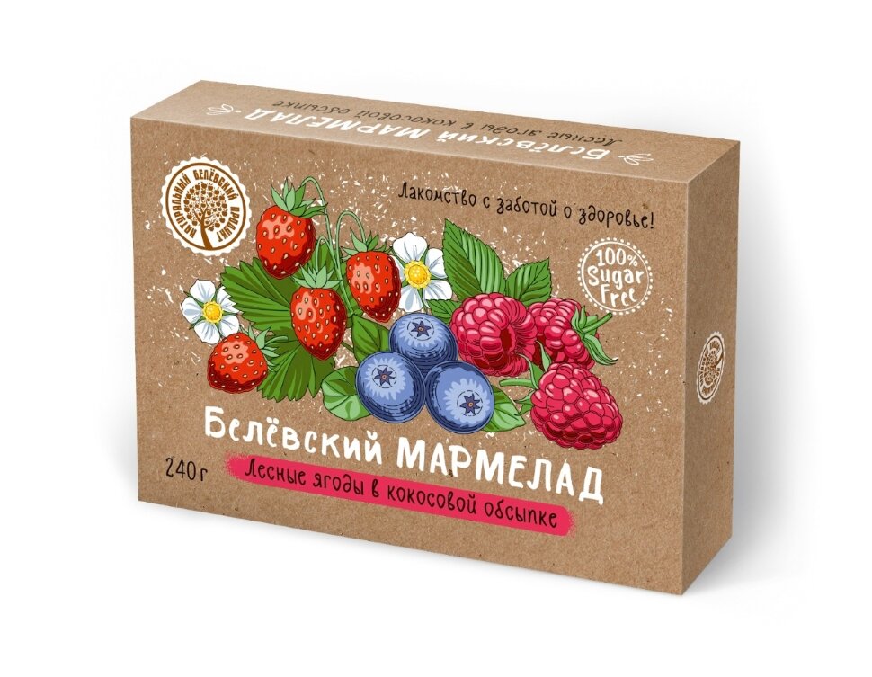  Мармелад белевский на фруктозе 240г "ЛЕСНЫЕ ЯГОДЫ"  в Люберцах
